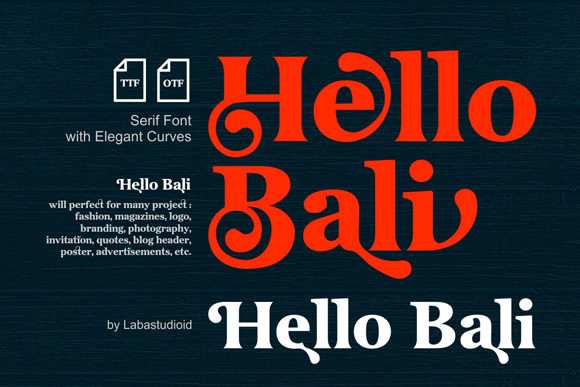 HelloBali: The Bold Serif Font That Elevates Digital Branding